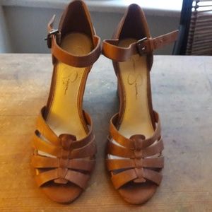 Jessica Simpson brown wedges